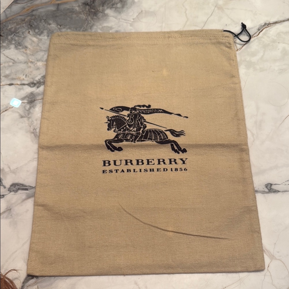 Burberry Tan Bag With Iconic Logo